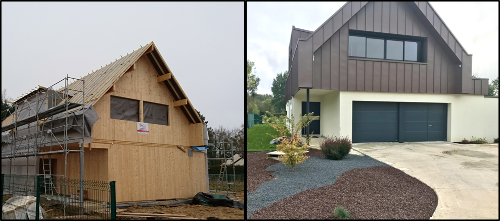 maison moderne en bois massif